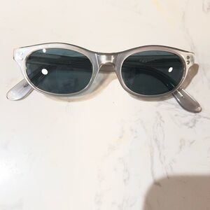DKNY Silver Frame retro Sunglasses